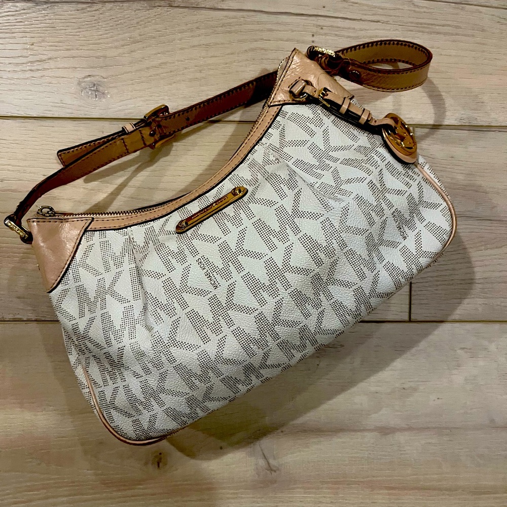 Michael Kors Women's Fulton Signature Pouchette Shoulder Bag